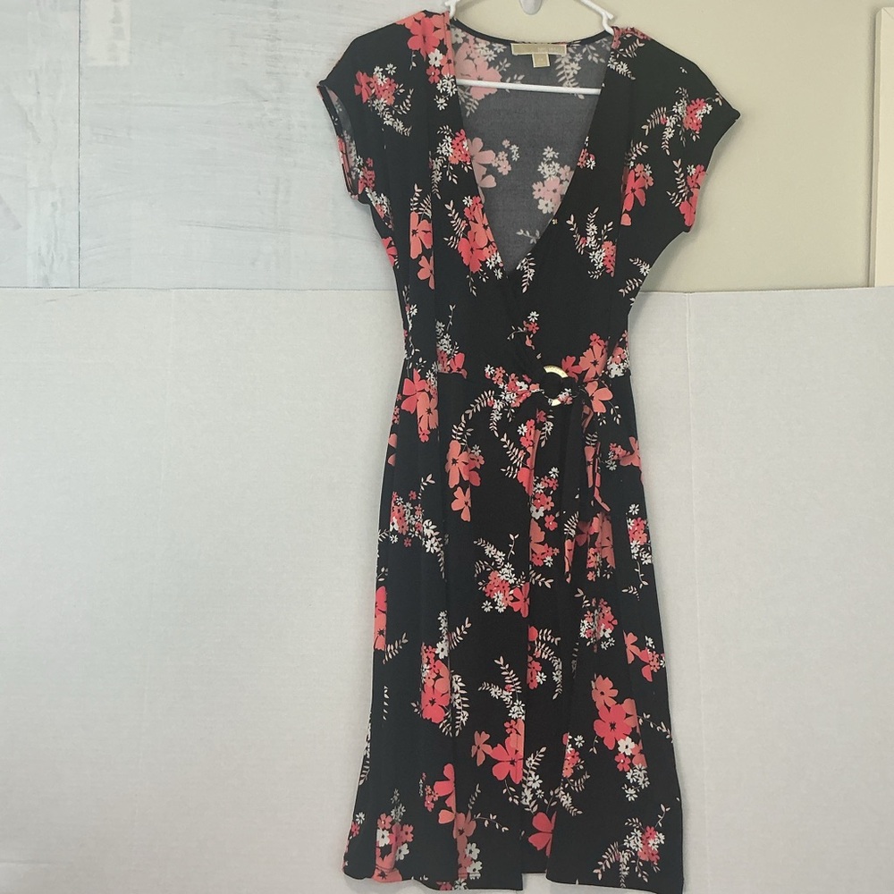 Michael Kors Floral Black and Pink Dress size XS